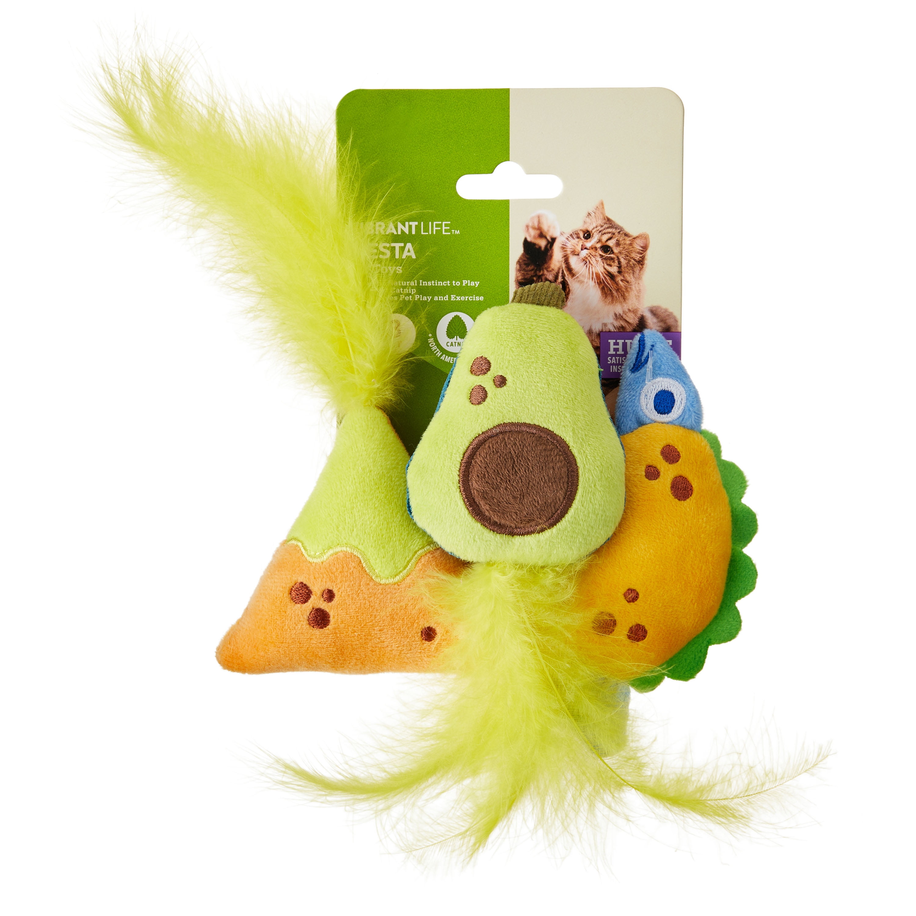 Vibrant Life Fiesta Cat Toys with Catnip, Multicolor, 3 Pack