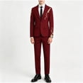 thumbnail image 2 of ATOGUTA Formal Suit For Boys Kids Tuxedo for Wedding Outfit Lightweight Blazer and Pants Set Size 8-14, Red, 2 of 9