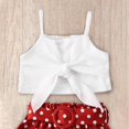 thumbnail image 6 of URMAGIC Toddler Kid Girls Strap Top+Polka Dot Shorts Summer Outfit Clothes Two Piece Set 1-6 Years, 6 of 8