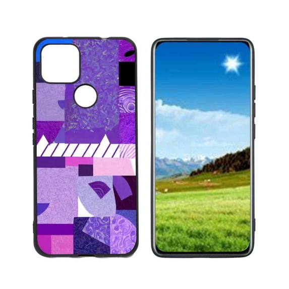 Compatible with Google Pixel 5A 5G Phone Case, Aesthetic-Collage-Abstract-Art-Cute31 Case Men Women, Flexible Silicone Shockproof Case for Google Pixel 5A 5G