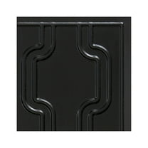FASÄDE Chain Decorative Vinyl Backsplash Panel in Matte Black (6X6 Inch Sample)