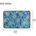 thumbnail image 2 of Blue Paisley Doormats Bathroom Floor Mat Lightweight Non-Slip Area Rugs Entrance Front Door Rug for Outdoor Garden Kitchen Bedroom 23.6" x 15.7", 2 of 7