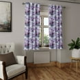 thumbnail image 2 of Ambesonne Flowers Grommet Curtain, Wild Roses Vintage Floral, 50"x60", Purpleblue Lilac and Fuchsia, 2 of 5