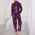 thumbnail image 6 of Wukai Mardi Gra2 Print Women's Pajama Set - Soft Long Sleeve Sleepwear for Comfort and Style-Small, 6 of 9