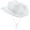 White, variant on Beautiful Wide Brim Cowgirl Hat Fluffy Brim Cowboy Hat All-match for Carnival Cosplay Street