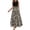 Light Gray, variant on Women's Floral Print High Waist Fashionable Elegant Sleeveless Dress for Evening Parties and Special Occasions with Chic Design,Navy M