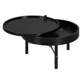 thumbnail image 5 of Round Rotating Top Coffee Table with Hidden Storage Compartment, Metal Leg, Circle Coffee Table, Cocktail Table For Home Office Living Room Apartment, 5 of 8