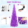 thumbnail image 5 of Árbol artificial MACTING de 152 cm, color morado, con luces desplegables, 5 of 5