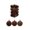 Brown#3, variant on Christmas Tree Ornaments 24pcs 2.36in Assorted Christmas Decorations with Various Shapes and Styles for Hanging on Tree Flocked Holiday Ornament Kit for Home,Office,Party,Wedding