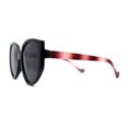 thumbnail image 3 of Polarized Womens Mod Oversized Flat Butterfly Fashion Sunglasses Black Burgundy / Black, 3 of 4