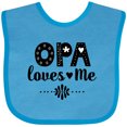 thumbnail image 3 of Inktastic Opa Loves Me Granddaughter Girls Baby Bib, 3 of 4