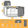 thumbnail image 7 of babyeap Baby Playpen with Basketball Hoop,Playpen for Babies and Toddlers,Hexagonal Fence Baby Play Yards,Dark Gray, 7 of 7