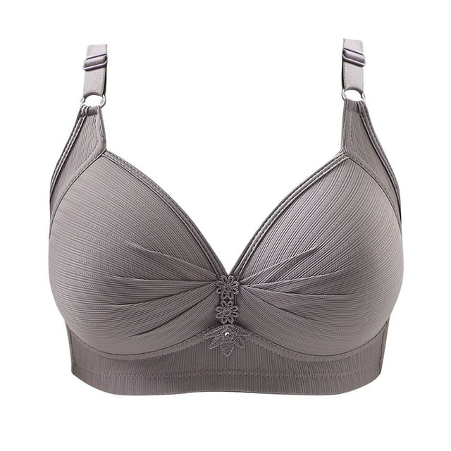 AherBiu Plus Size Bras for Women No Underwire Full Coverage Bralettes Large Breasts Push up Everyday Bras
