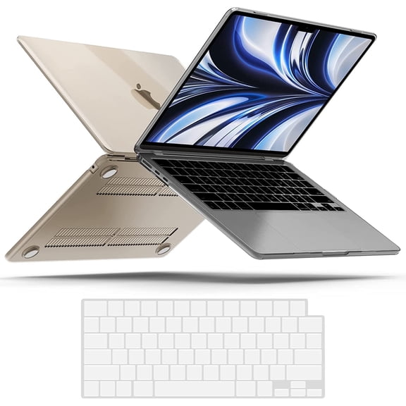 IBENZER MacBook Air 13 inch case 2025 2024 2023 2022 M5 A3449 M4 A3240 M3 A3113 M2 A2681, Hard Shell Case with Keyboard Cover, Crystal Clear, W-MAT13-KK-CYCL 1