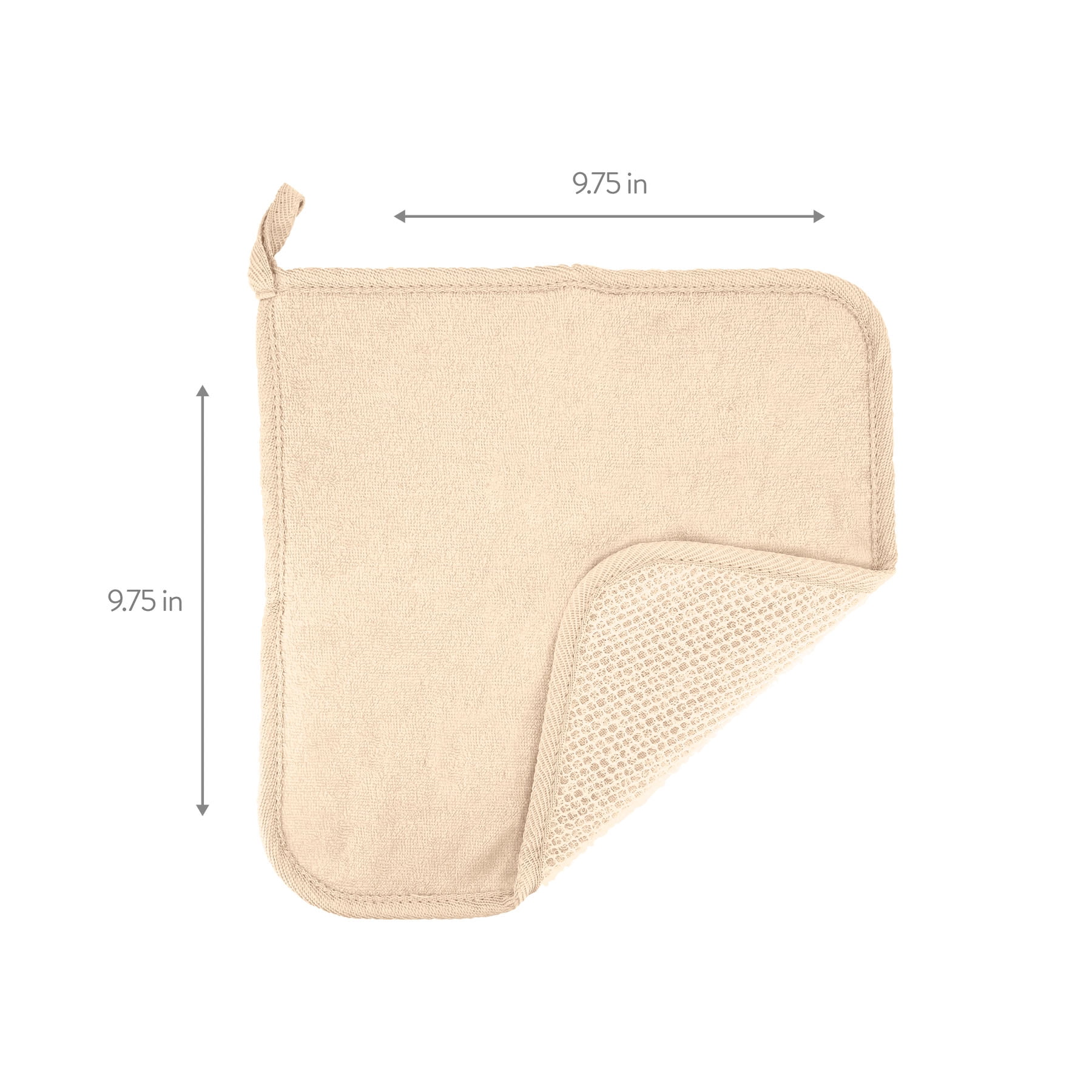 Walmart Dual-Sided Terry Washcloths, Blue, 2 Count