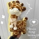 thumbnail image 3 of Soft plush giraffe doll, cartoon animal, plush toy, 3 of 5