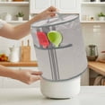thumbnail image 3 of Farmhouse Gray Pressure Cooker Cover Sripes Cream Background Dust Cover for Kitchen Appliances with Top Handle & Storage Pockets, Fits 6 Quart Instant Pot, Air Fryer, Crock Pot, 3 of 9