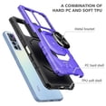 thumbnail image 4 of For TCL 30V 30 V 5G Dropproof Shockproof Kickstand Ring Stand Phone Case Cover With Tempered Glass Screen Protector - Purple, 4 of 5
