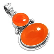 Natural Carnelian Pendant 925 Sterling Silver Handmade Jewelry