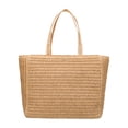 thumbnail image 1 of Bolsa Roxy de yute tejida de paja ligera de gran capacidad, 1 of 6