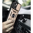 thumbnail image 3 of Case for Apple iPhone 13 Pro Max with Slide Camera Cover,Military Grade Heavy Duty Protection Phone Case Cover with Magnetic Ring Kickstand for iPhone 13 Pro Max SJ Gold, 3 of 13