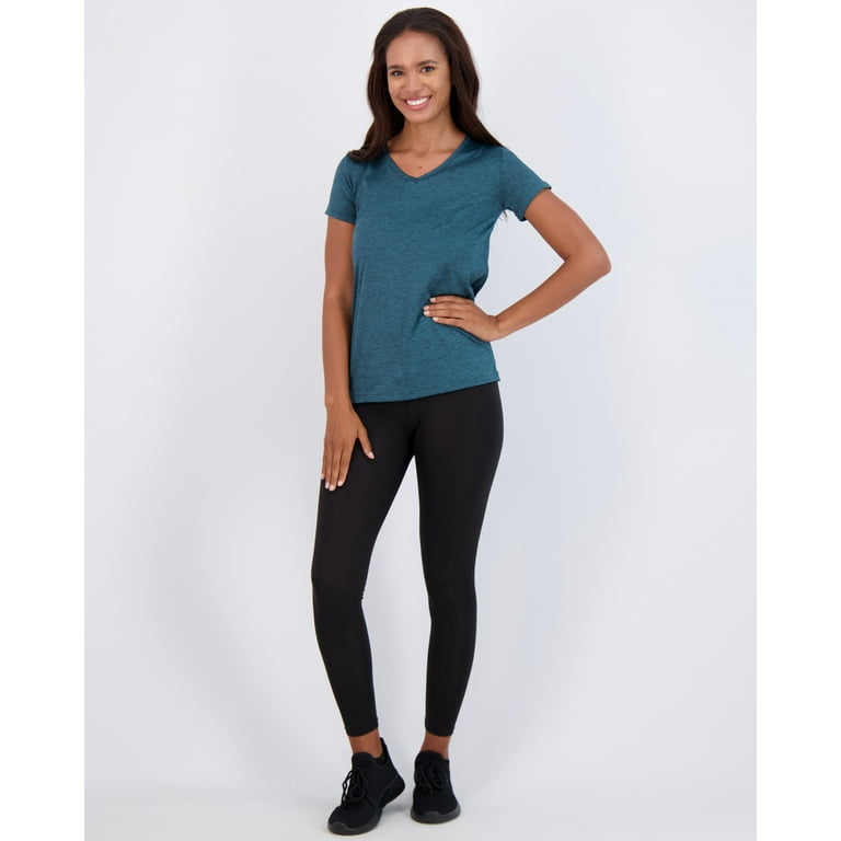 5-Pack Women's Short Sleeve V-Neck Activewear T-Shirt Dry-Fit