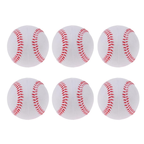 6 Balles De Softball D'entraînement – 12 Pouces – Cuir – Occasion (voir Photos)