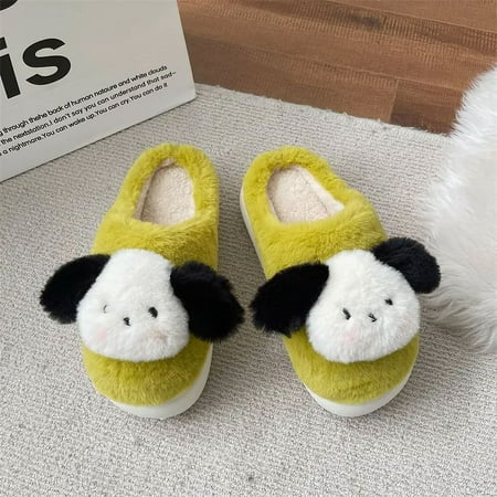 

Kawaii Sanrio Hellokittys Pochacco Plush Slippers Cartoon Anime Cotton Slippers Autumn Winter Anti Slip Warm Shoes Couple Gifts