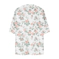 thumbnail image 5 of FAFWYP Women's Floral Print Boho Chiffon Cardigan 3/4 Sleeve Open Front Lightweight Draped Kimono Cardigan Summer Beach Cover Up Casual Blouse Tops, 5 of 5