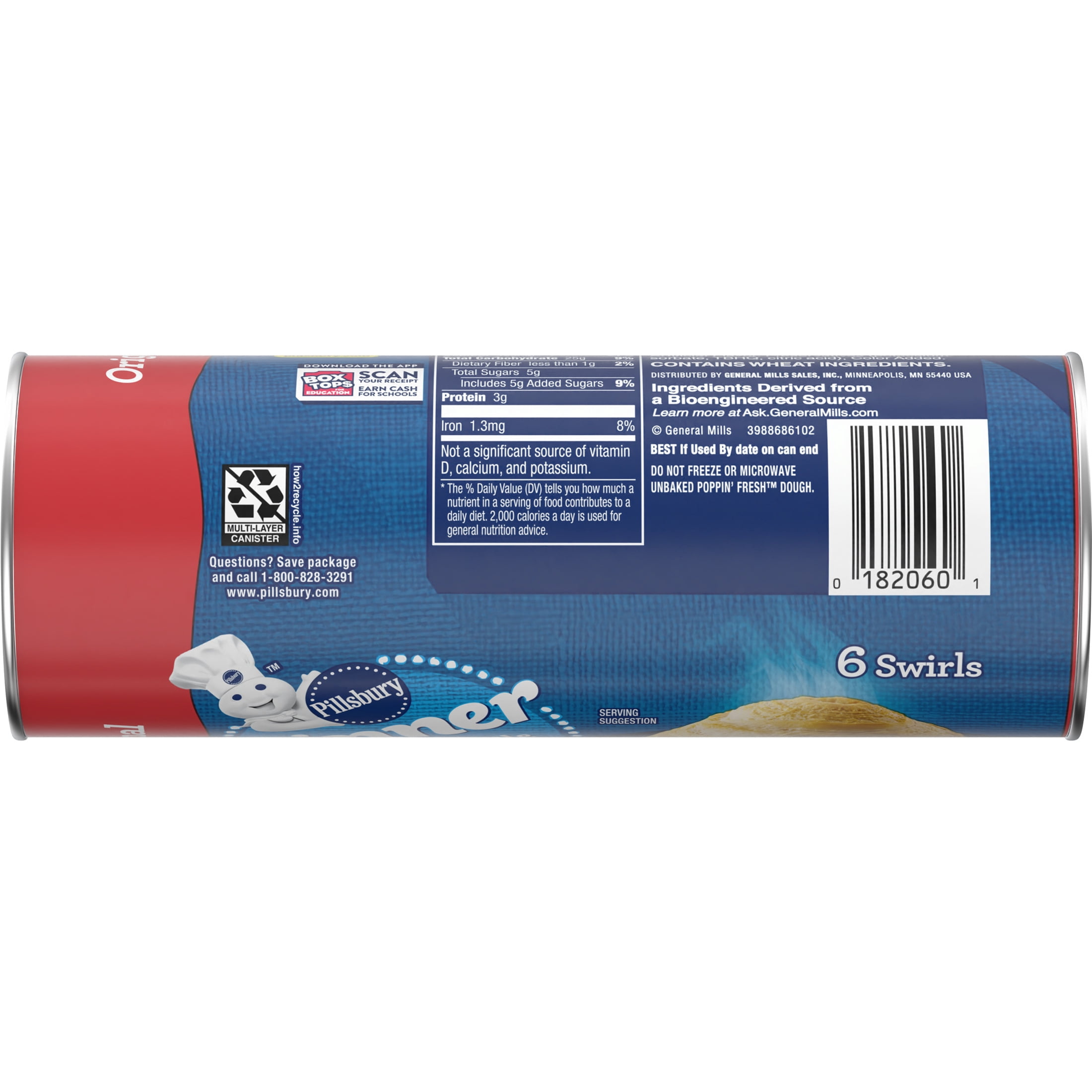 Pillsbury Dinner Roll Style Swirls, Original, 6 Rounds, 11 oz.