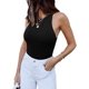 thumbnail image 1 of Women’s Sexy Sleeveless Racer Back Halter Neck Bodysuit Tank Tops Kuyhfg Bienvenido a Kuyhfg, 1 of 4