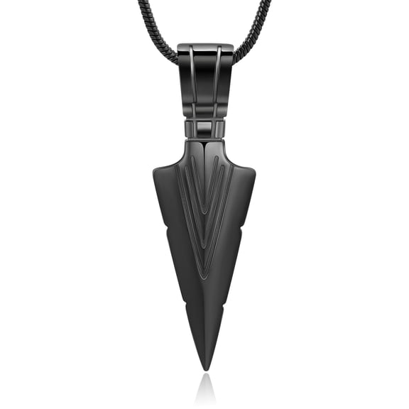 Stainless Steel Arrow cremation pendant small urns for ashes keepsake necklace