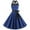 Dark Blue, variant on Xihbxyly 1950s Dresses for Women Vintage Sleeveless Summer Midi Vintage Retro Belted Ruched A-Line Dresses Plain Casual Dress V-Neck Dress Vacation Clothes