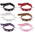 thumbnail image 3 of Gargantilla de cuero de PU vintage con collar de pinchos unisex FleinngHoz JD710495408, 3 of 7