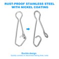 thumbnail image 3 of Unique Bargains 57Lbs Stainless Steel Fishing Snaps Swivels Clips Quick Change White 50 Pack, 3 of 6