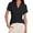 Black, variant on TIANZEN V Neck Loose Fit Short Sleeve Shirt For Women Spring Summer Tail Blouse Top Athletic Wear Women