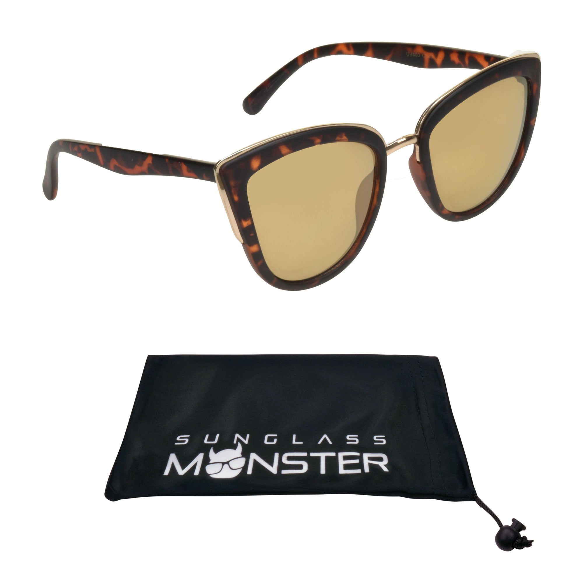 TIFENNY Fashion Classic Women Metal Frame Mirror Sunglasses Cat Eye Glasses 