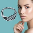 thumbnail image 3 of Unique Bargains 1 Pc Fashion Stripe Pattern Cross Elastic Hairband for Women Black Gray, 3 of 6