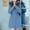 Sky Blue, variant on Tejiojio Clearance Jackets Women Fashion Outerwear Long Cotton-padded Jackets Pocket Suede Hooded Coats