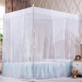 thumbnail image 3 of LNGOOR Cozy Pink Square Bed Canopy for Girls  Romantic Mosquito Net, 3 of 5