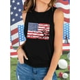 thumbnail image 2 of Anbech 4th of July Women's Tank Tops Graphic USA Flag Sleeveless Tees Summer Casual Cami Shirts, 2 of 7