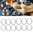 thumbnail image 2 of 6 PCS Stainless Steel English Muffin Rings,Crumpet Rings Double Volume DIY English Muffin Baking Rings for Home Food Making Tool[8CM], 2 of 9