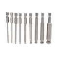 thumbnail image 1 of Juego de bits de Destornillador de la Cabeza de la Bola, magnético 9pcs 75 mm Magnético bit bit Alto precisión múltiple propósito para desestornillor manual, 1 of 7