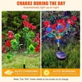 thumbnail image 3 of Luces de jardín decorativas para exteriores, luces solares con forma de flores desde el anochecer hasta el amanecer, luces solares con forma de estaca para jardín, 3 of 7