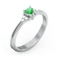 thumbnail image 3 of Birthstone Heart Ring with Shoulder Accents - Emeral (May), 3 of 4