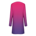 thumbnail image 5 of Annhoo Mini Dresses for Women Fall Casual Long Sleeve Round Neck Silt Dress Fashion Gradient Colour Dress, 5 of 7