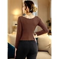 thumbnail image 3 of Set De 2 Sueter De Mujer Manga Larga Sueteres Botón Sweater UNITALLA, 3 of 5