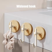 RuiJiao Premium Walnut Adhesive Hooks - Heavy Duty, Non-Perforated, Non-Marking for Bathroom, Kitchen, and Household Use - Strong Load Bearing