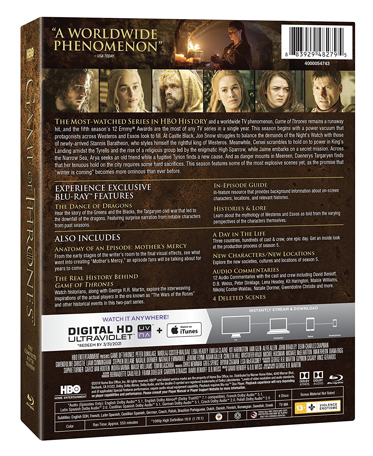 Game of Thrones: The Complete Fifth Season (Blu-ray) - image 2 of 5