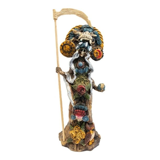 Imagen santa muerte AZTECA (Negro)